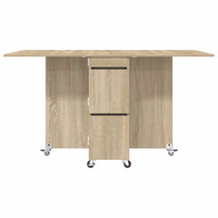 vidaXL Dinning Table 140 x 80 x 77 cm Engineered Wood Sonoma Oak 6