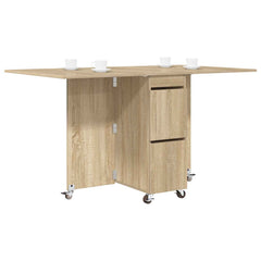 vidaXL Dinning Table 140 x 80 x 77 cm Engineered Wood Sonoma Oak 3