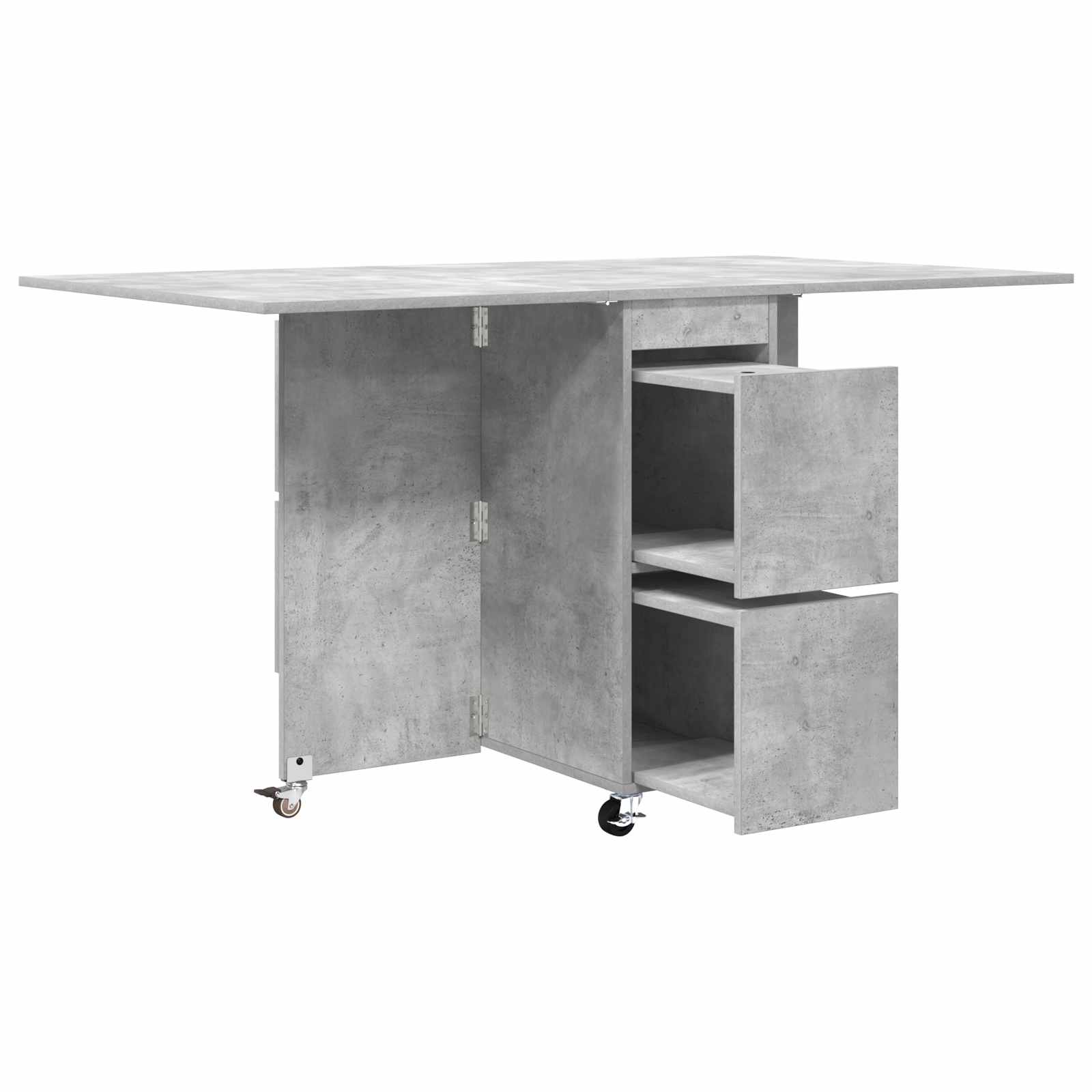 vidaXL Dinning Table 140 x 80 x 77 cm Engineered Wood Concrete Grey 5