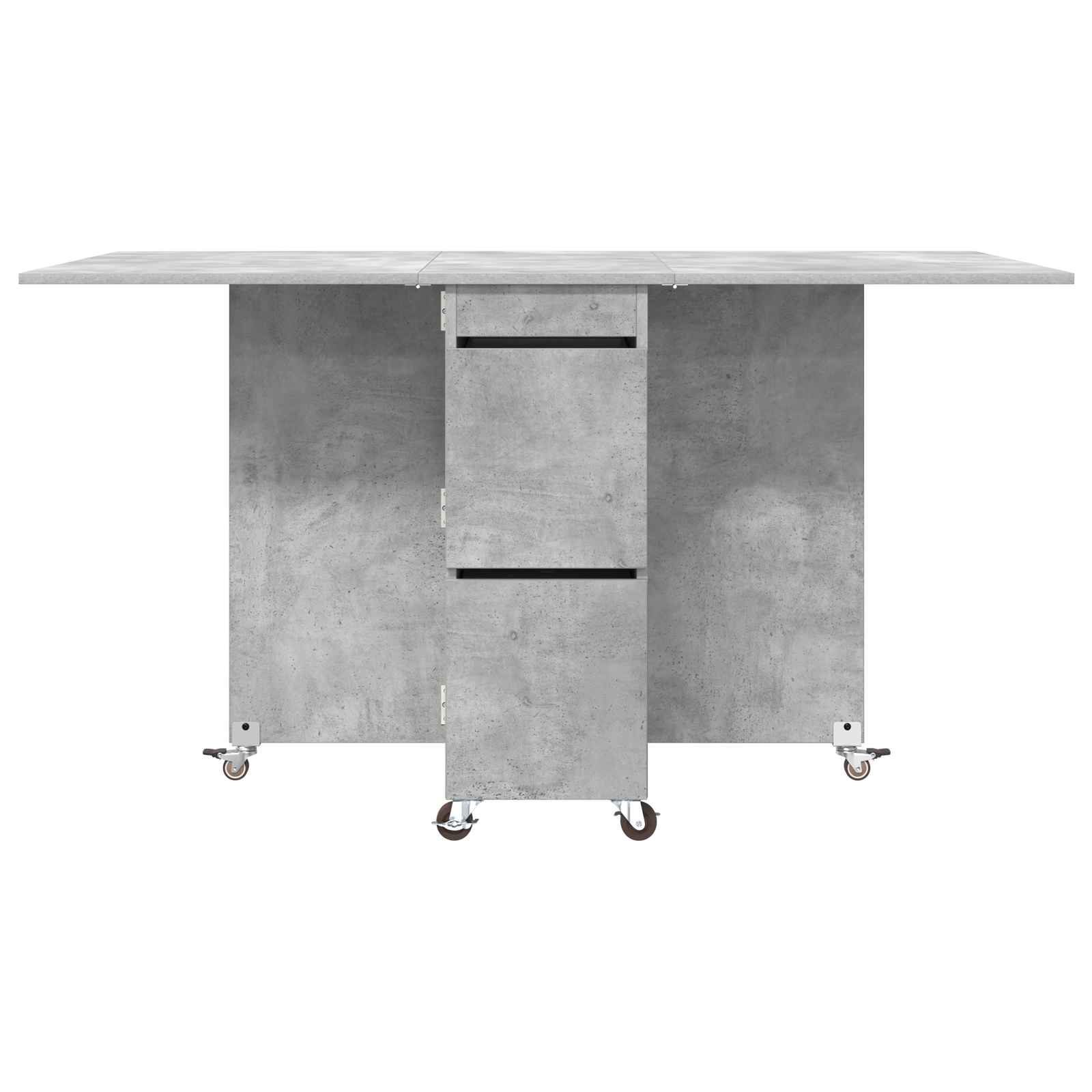 vidaXL Dinning Table 140 x 80 x 77 cm Engineered Wood Concrete Grey 6