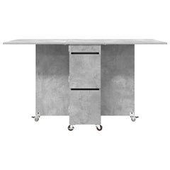 vidaXL Dinning Table 140 x 80 x 77 cm Engineered Wood Concrete Grey 6