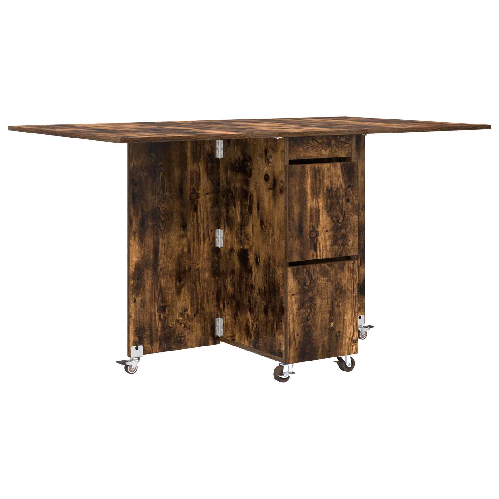 vidaXL Dinning Table 140 x 80 x 77 cm Engineered Wood Smoked Oak 2