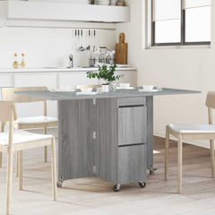 vidaXL Dinning Table 140 x 80 x 77 cm Engineered Wood Grey Sonoma 1