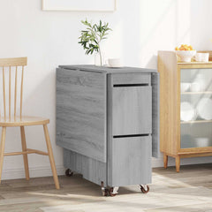 vidaXL Dinning Table 140 x 80 x 77 cm Engineered Wood Grey Sonoma 4