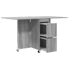 vidaXL Dinning Table 140 x 80 x 77 cm Engineered Wood Grey Sonoma 5
