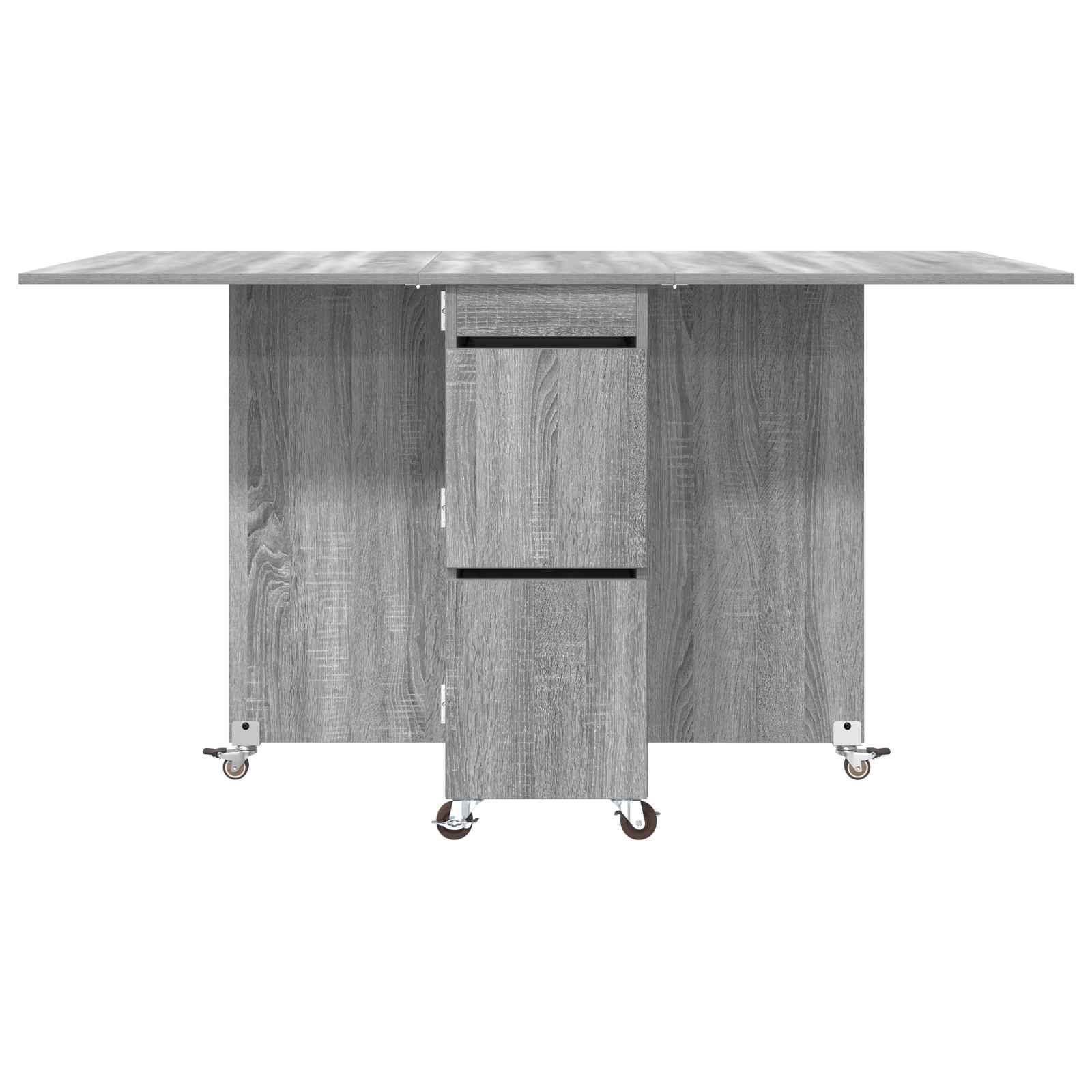 vidaXL Dinning Table 140 x 80 x 77 cm Engineered Wood Grey Sonoma 6