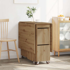 vidaXL Dinning Table 140 x 80 x 77 cm Engineered Wood Artisan Oak 4