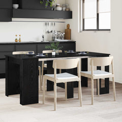 vidaXL Dinning Table 180 x 85 x 75 cm Engineered Wood Black Oak 1
