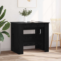 vidaXL Dinning Table 180 x 85 x 75 cm Engineered Wood Black Oak 4