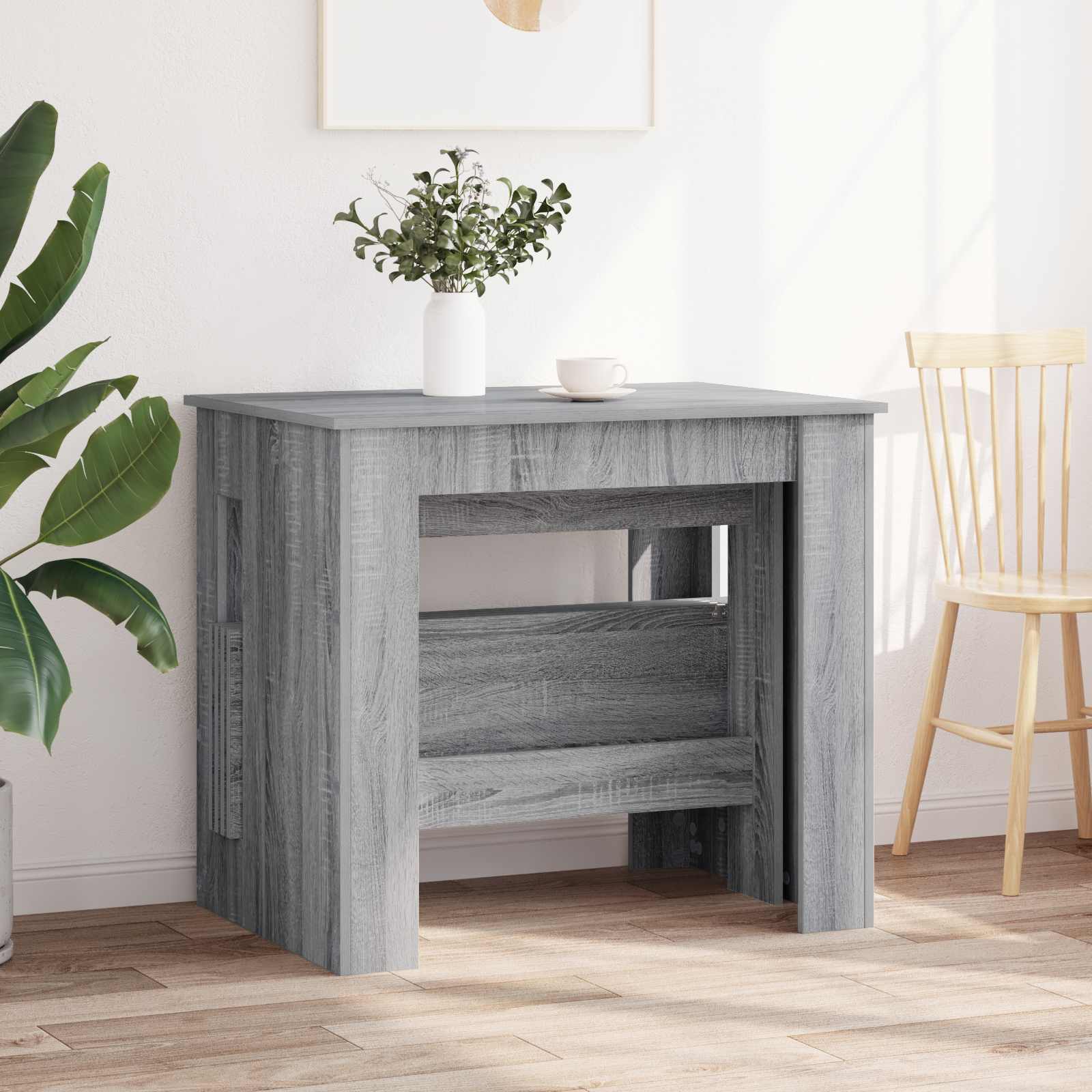 vidaXL Dinning Table 180 x 85 x 75 cm Engineered Wood Grey Sonoma 4