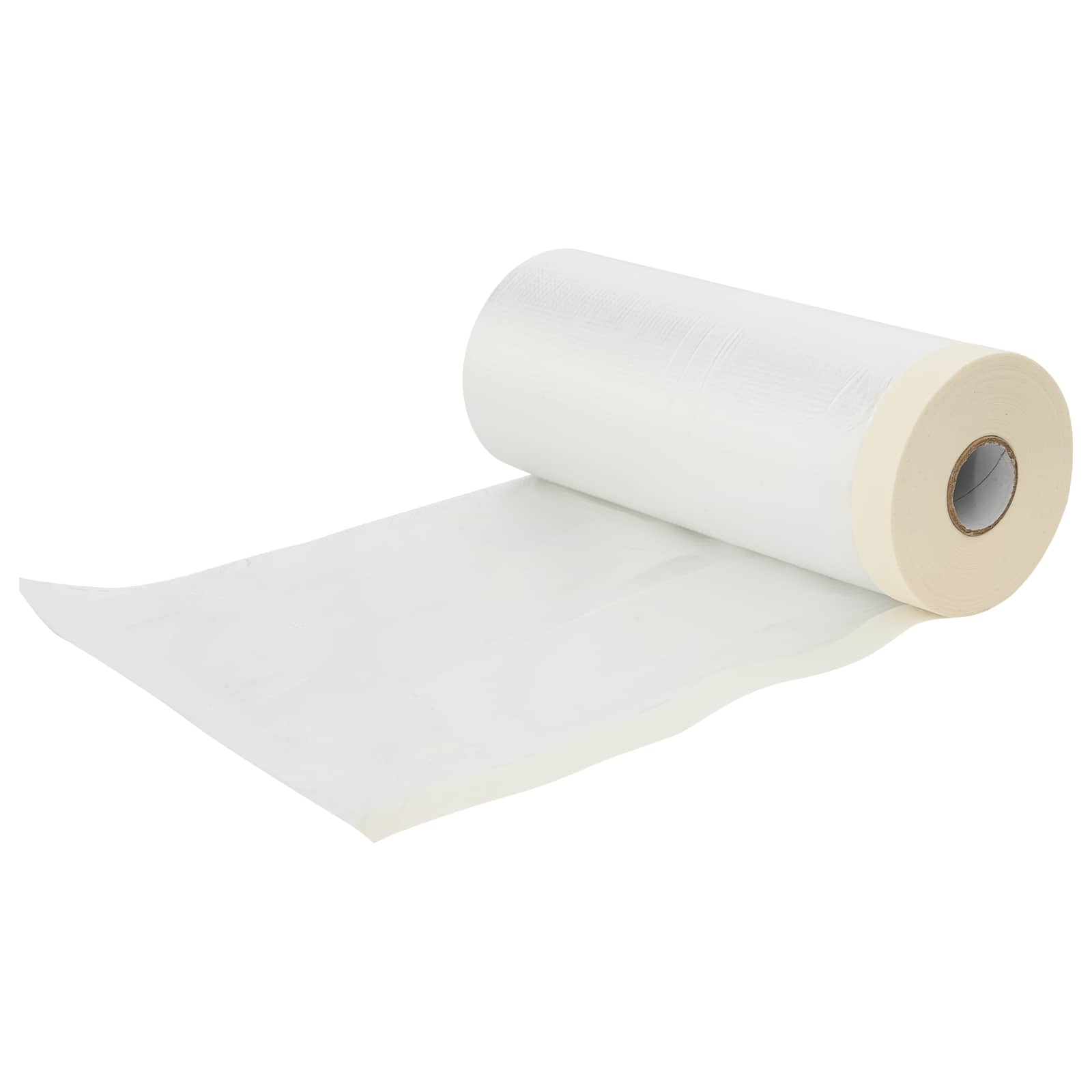 vidaXL Dust Sheet with Adhesive Tape 12 pcs Transparent 140 x 3300 cm 4