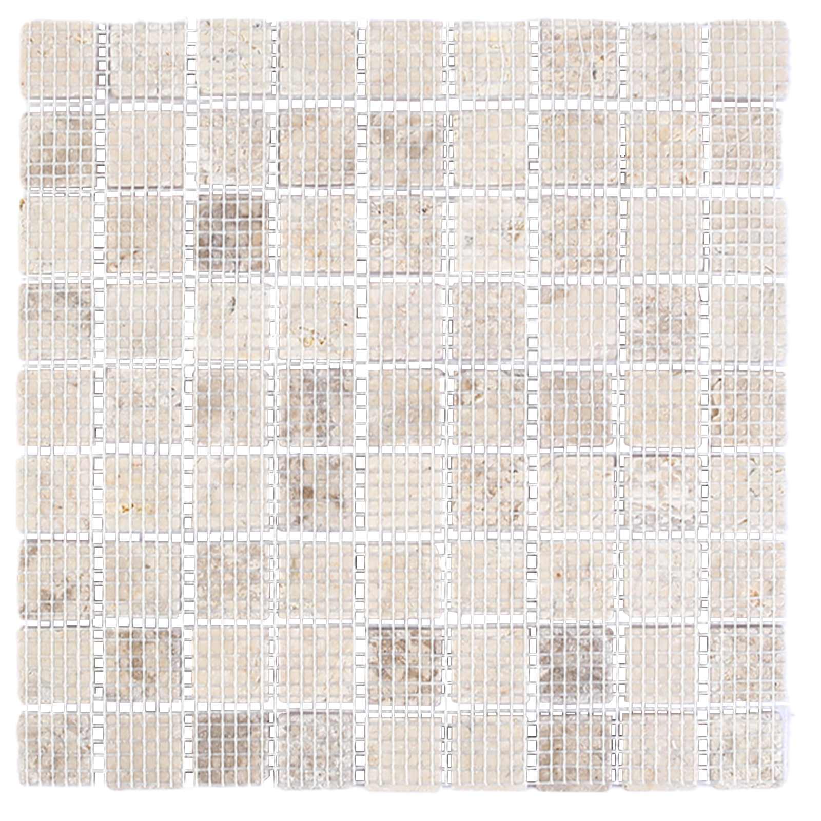 vidaXL Mosaic Tiles Cream 30 x 30 cm Marble 6