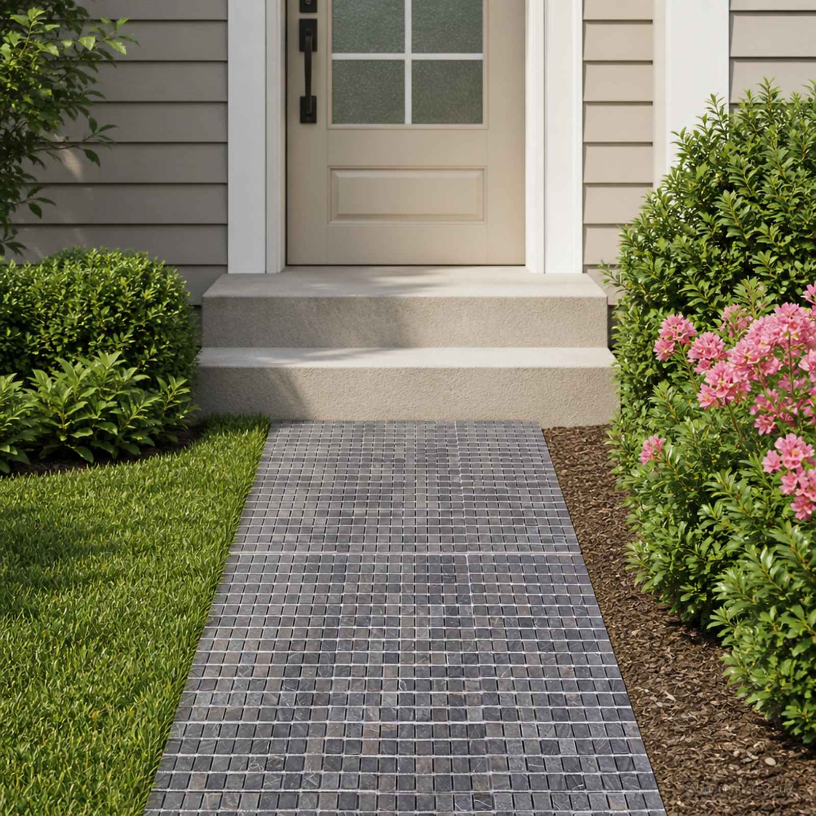 vidaXL Mosaic Tiles Grey 30 x 30 cm Marble 1