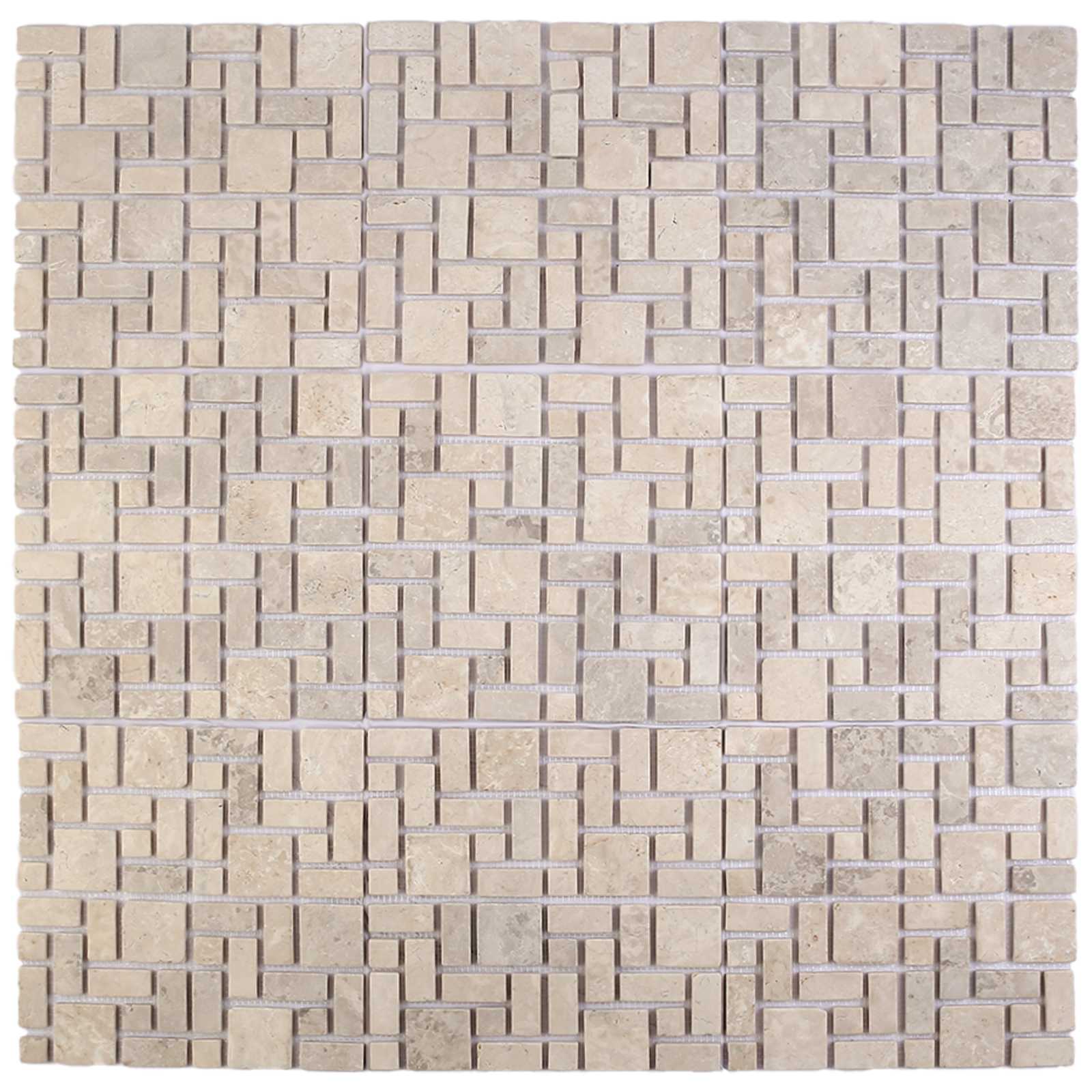 vidaXL Mosaic Tiles Cream 30 x 30 cm Marble 5