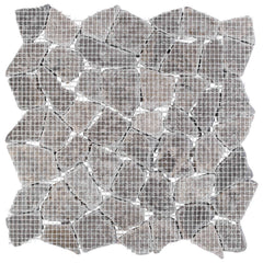 Mosaic Tiles 30 x 30 cm Marble Light grey