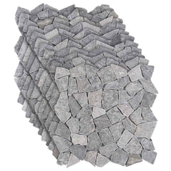 Mosaic Tiles 30 x 30 cm Marble Light grey