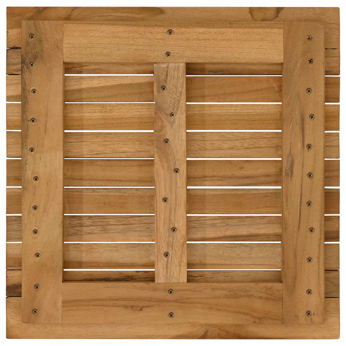 Table Top Ø 40 x 3.5 Round Solid Teak Wood Natural 50 x 50 cm