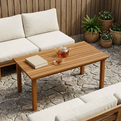 vidaXL Table Top 80 x 40 x 3.5 cm Solid Teak Wood Natural