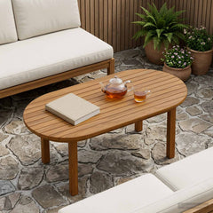 Table Top Solid Teak Wood Natural