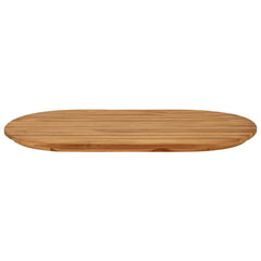 Table Top Oval Solid Teak Wood Natural, image 3