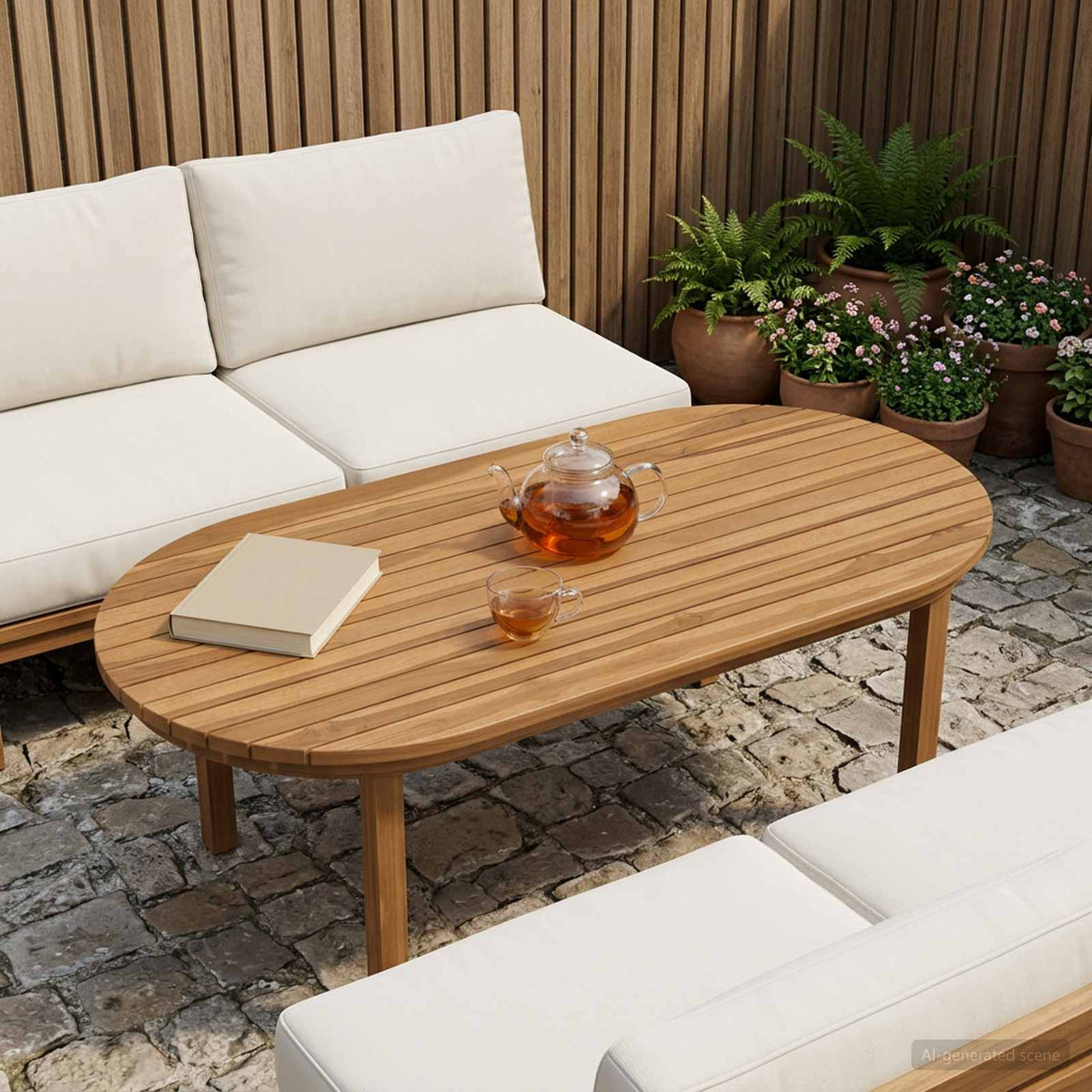 vidaXL Table Top 80 x 40 x 3.5 cm Solid Teak Wood Natural