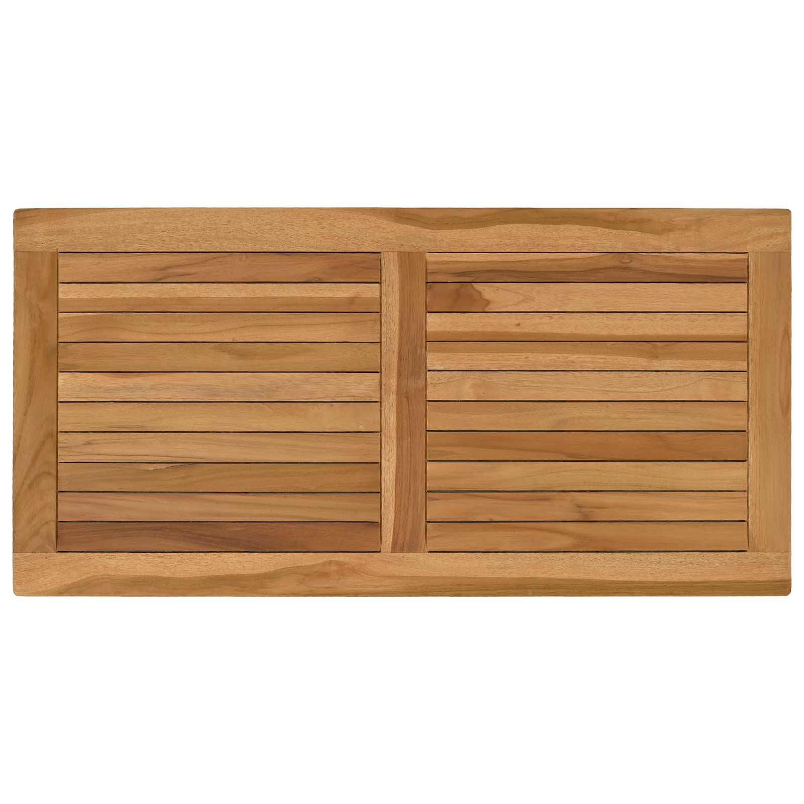 vidaXL Table Top Rectangular Solid Teak Wood Natural 2