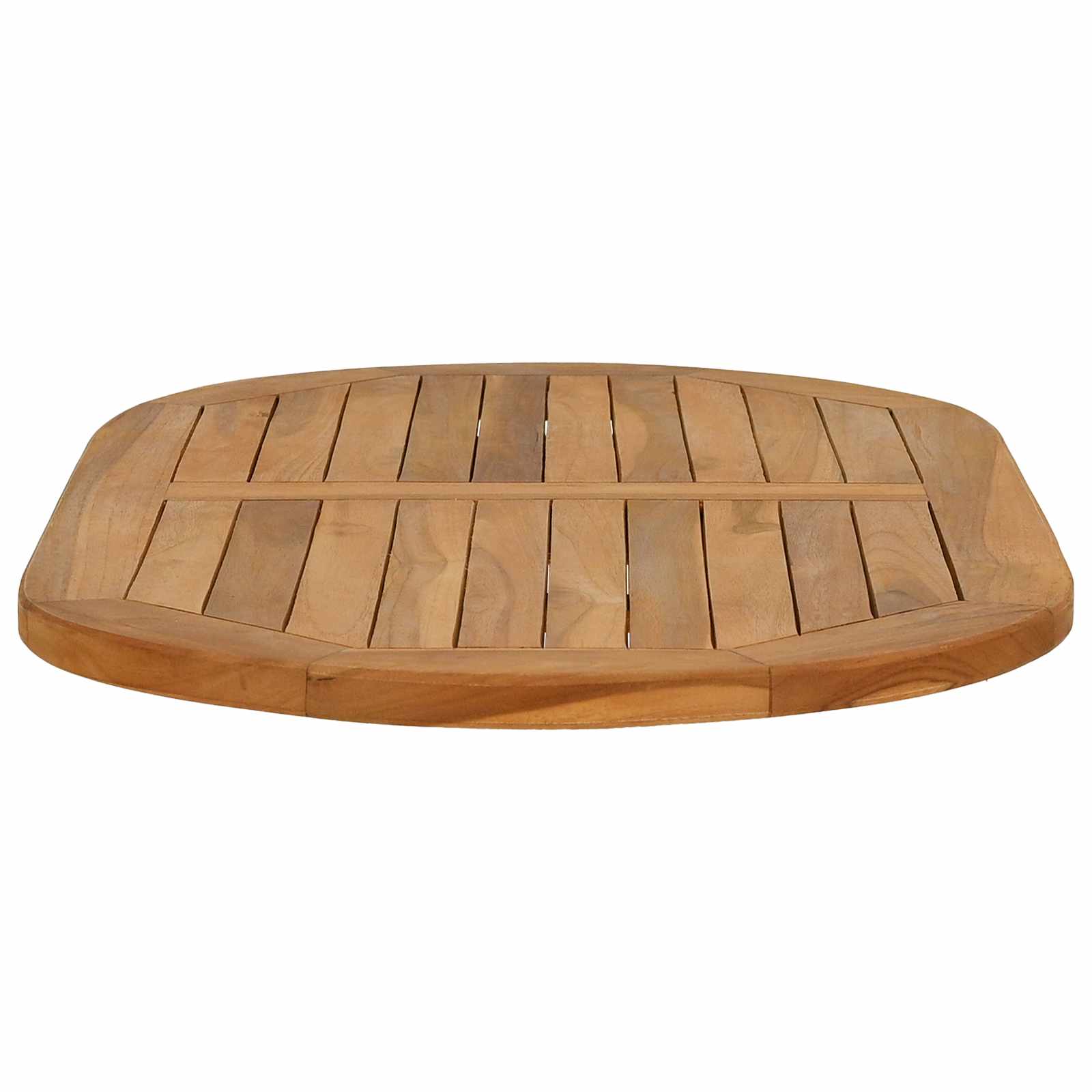 vidaXL Table Top Oval Solid Teak Wood Natural 4