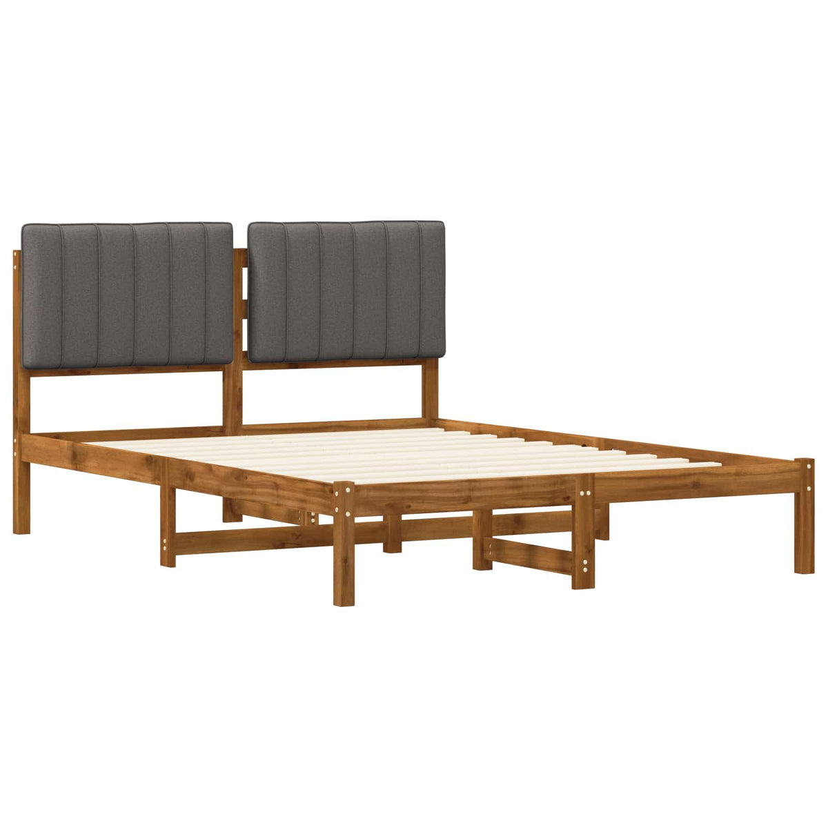 Bed Frame Upholstered Headboard Length Natural Light Grey