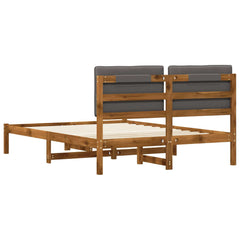 Bed Frame Upholstered Headboard Length Natural Light Grey