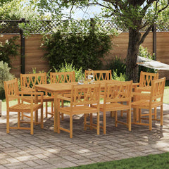 Garden Chairs Natural Solid Acacia Wood Curved X- crossed backrest 8