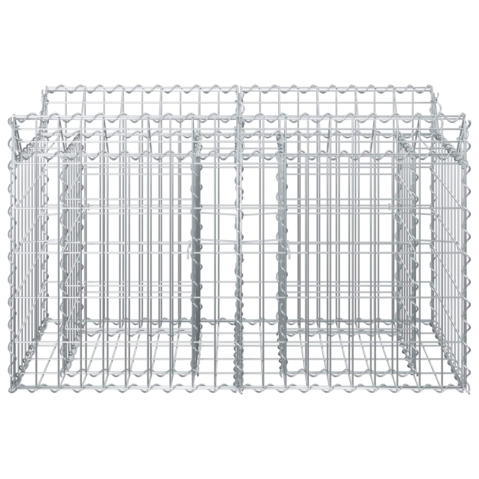 vidaXL Gabion Raised Bed 100 x 50 x 60 cm Galvanised Steel Silver 4
