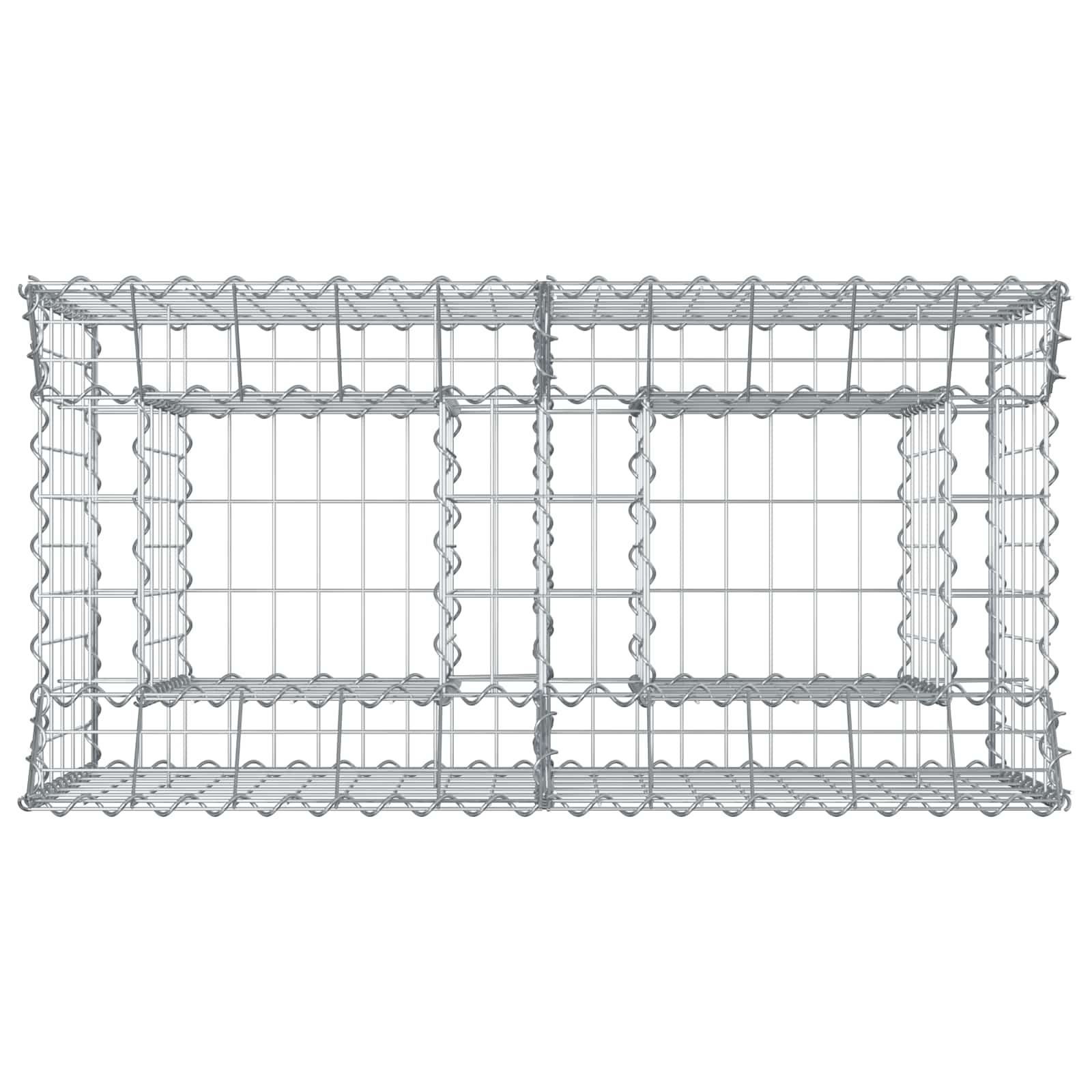 vidaXL Gabion Raised Bed 100 x 50 x 60 cm Galvanised Steel Silver 6