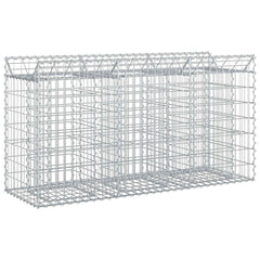 vidaXL Gabion Raised Bed 150 x 50 x 80 cm Galvanised Steel Silver 2