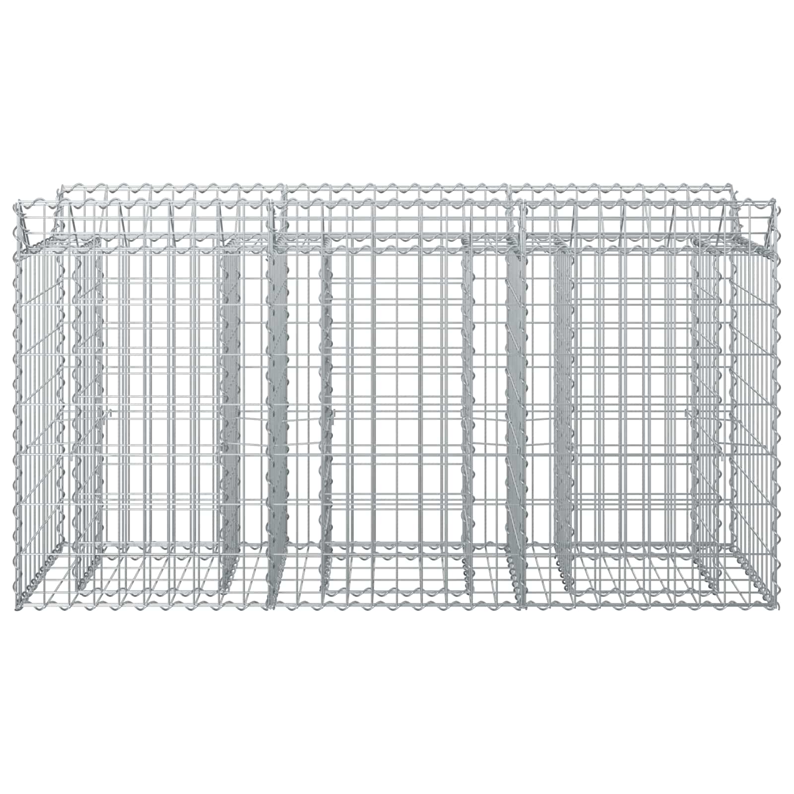 vidaXL Gabion Raised Bed 150 x 50 x 80 cm Galvanised Steel Silver 5