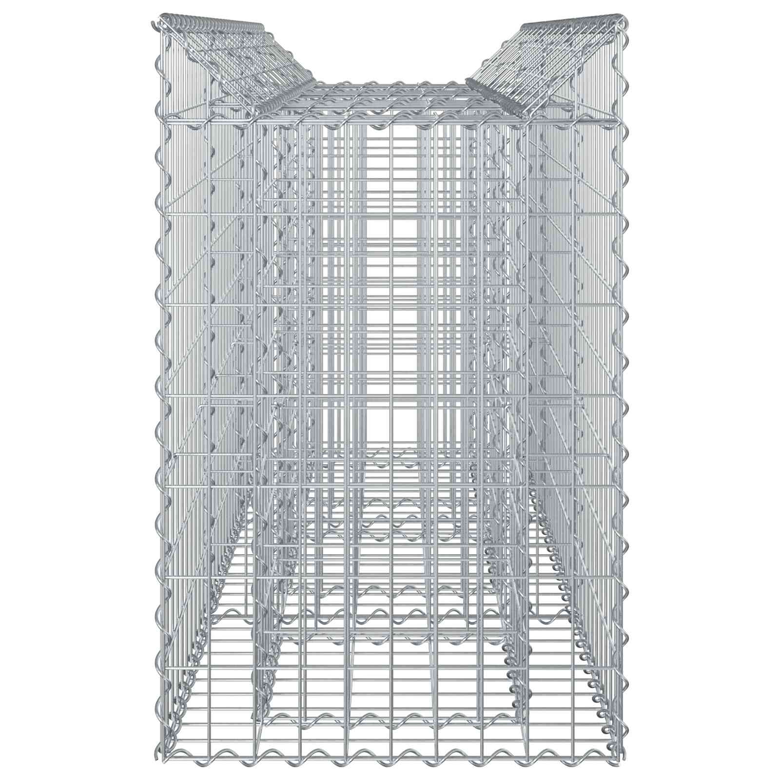 vidaXL Gabion Raised Bed 150 x 50 x 80 cm Galvanised Steel Silver 6