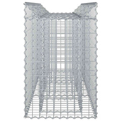 vidaXL Gabion Raised Bed 150 x 50 x 80 cm Galvanised Steel Silver 6