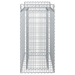 vidaXL Gabion Raised Bed 50 x 100 x 100 cm Galvanised Steel Silver 6