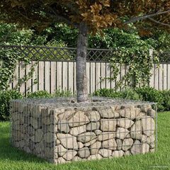 vidaXL Gabion Raised Bed 100 x 100 x 40 cm Galvanised Steel Silver 5