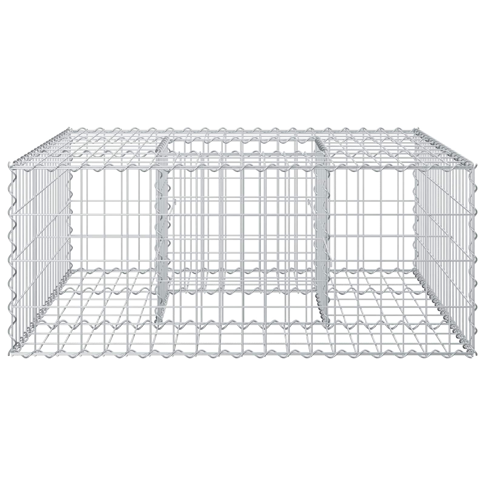 vidaXL Gabion Raised Bed 100 x 100 x 40 cm Galvanised Steel Silver 6