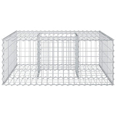 vidaXL Gabion Raised Bed 100 x 100 x 40 cm Galvanised Steel Silver 6