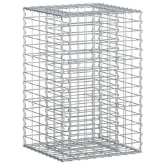 vidaXL Gabion Raised Bed 50 x 50 x 80 cm Galvanised Steel Silver 2