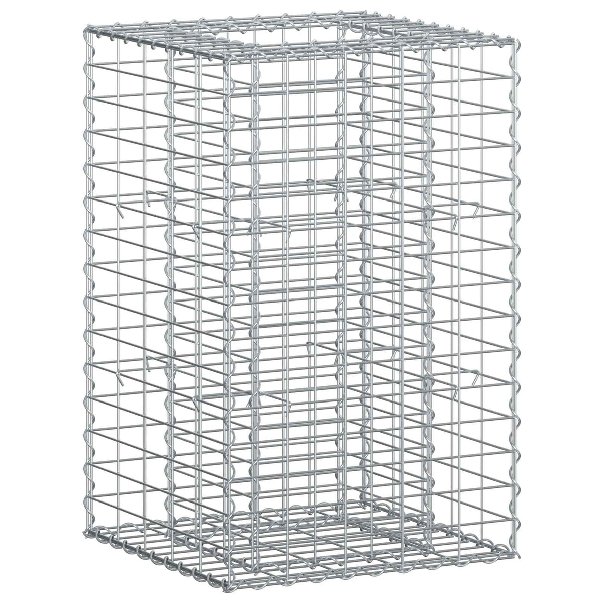 Gabion Raised Bed Galvanised Steel Silver 50 cm 80 cm 50 cm