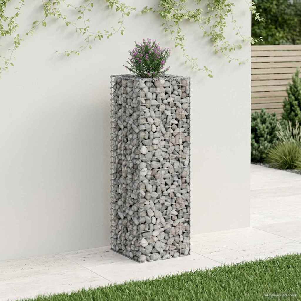 vidaXL Gabion Raised Bed 50 x 50 x 150 cm Galvanised Steel Silver 5