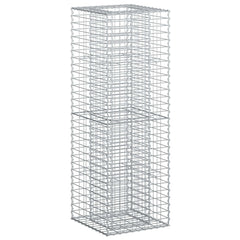 vidaXL Gabion Raised Bed 50 x 50 x 150 cm Galvanised Steel Silver 2
