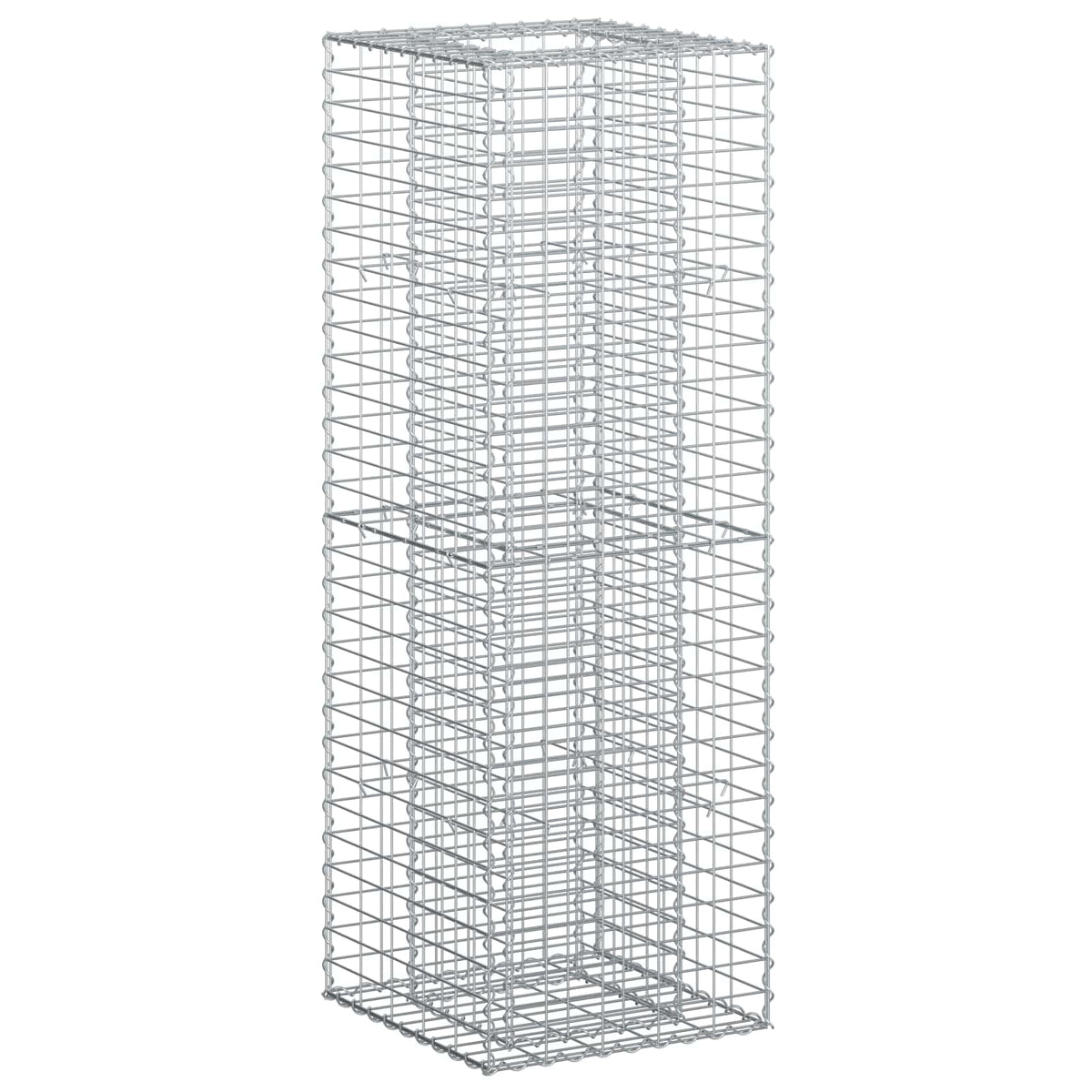 Gabion Raised Bed Galvanised Steel Silver 50 cm 150 cm 50 cm
