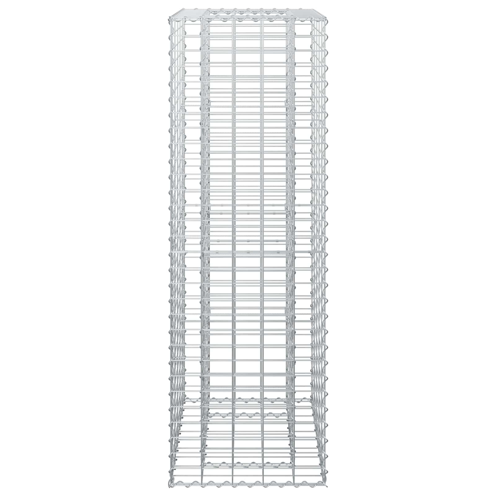 vidaXL Gabion Raised Bed 50 x 50 x 150 cm Galvanised Steel Silver 6