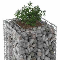 vidaXL Gabion Raised Bed 50 x 50 x 150 cm Galvanised Steel Silver 4