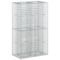 vidaXL Gabion Raised Bed 90 x 50 x 150 cm Galvanised Steel Silver 2