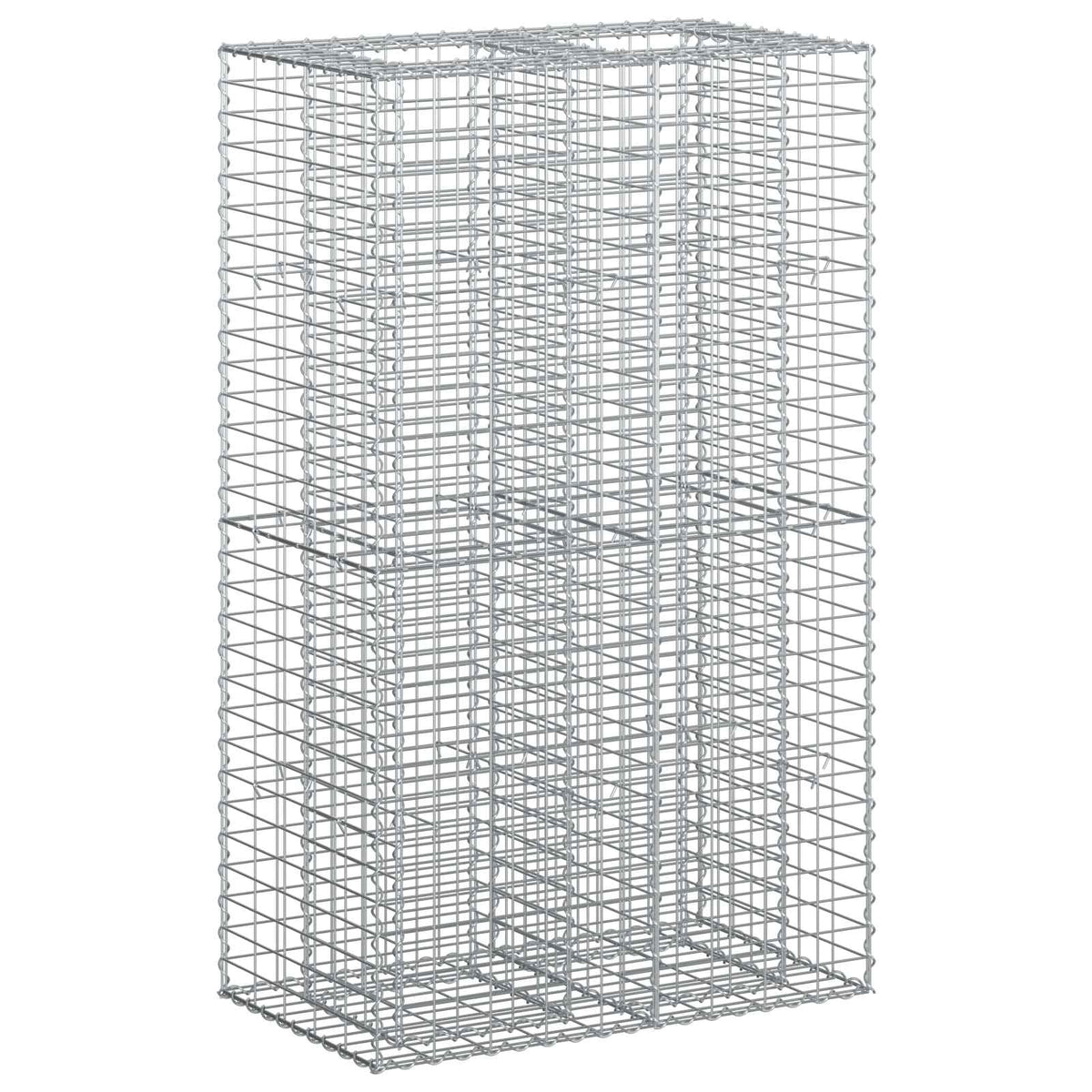 Gabion Raised Bed Galvanised Steel Silver 90 cm 150 cm 50 cm
