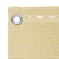 vidaXL Balcony Screen Rectangular 90 x 1200 cm HDPE Beige 2